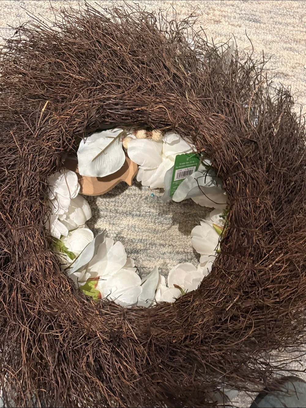 Ashland White Peony & Eucalyptus Decorative Wreath